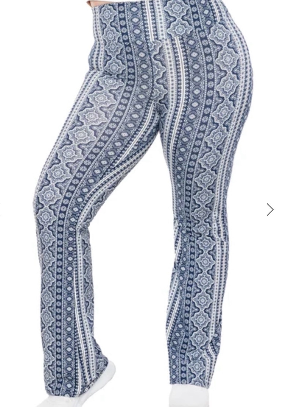 Stretch is Comfort Boho Chakra Blue 
Soft Polyester Spandex boot-cut yoga
